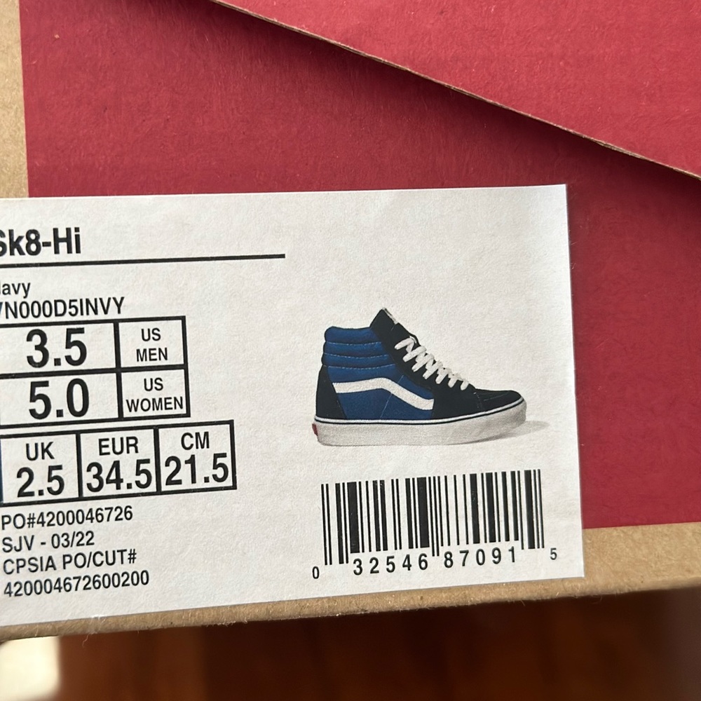 NEW🔥 Navy High Top Vans Sneakers! - Picture 2 of 8
